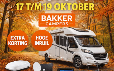 🎉 Herfstshow bij Bakker Campers – 17, 18 en 19 oktober 2025! Profiteer van extra voordeel en exclusieve acties
