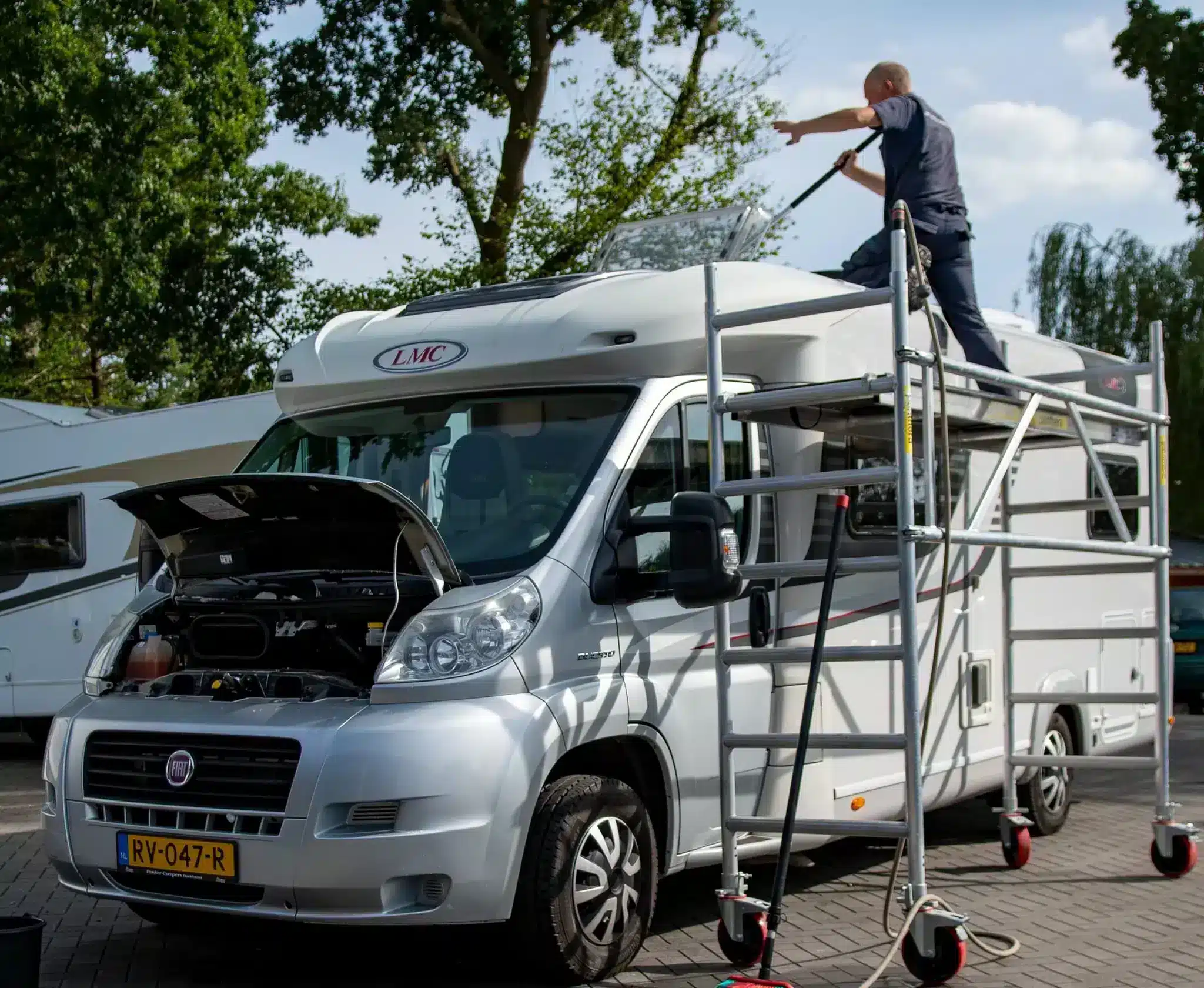 Reiniging van campers
