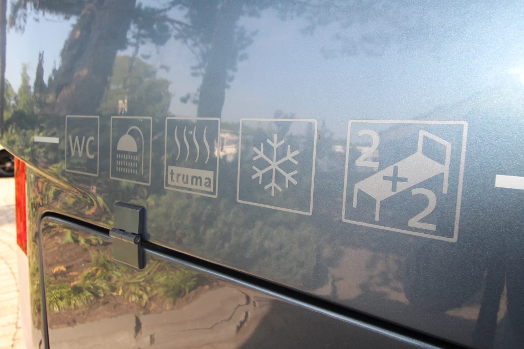 Camper specificatie symbolen